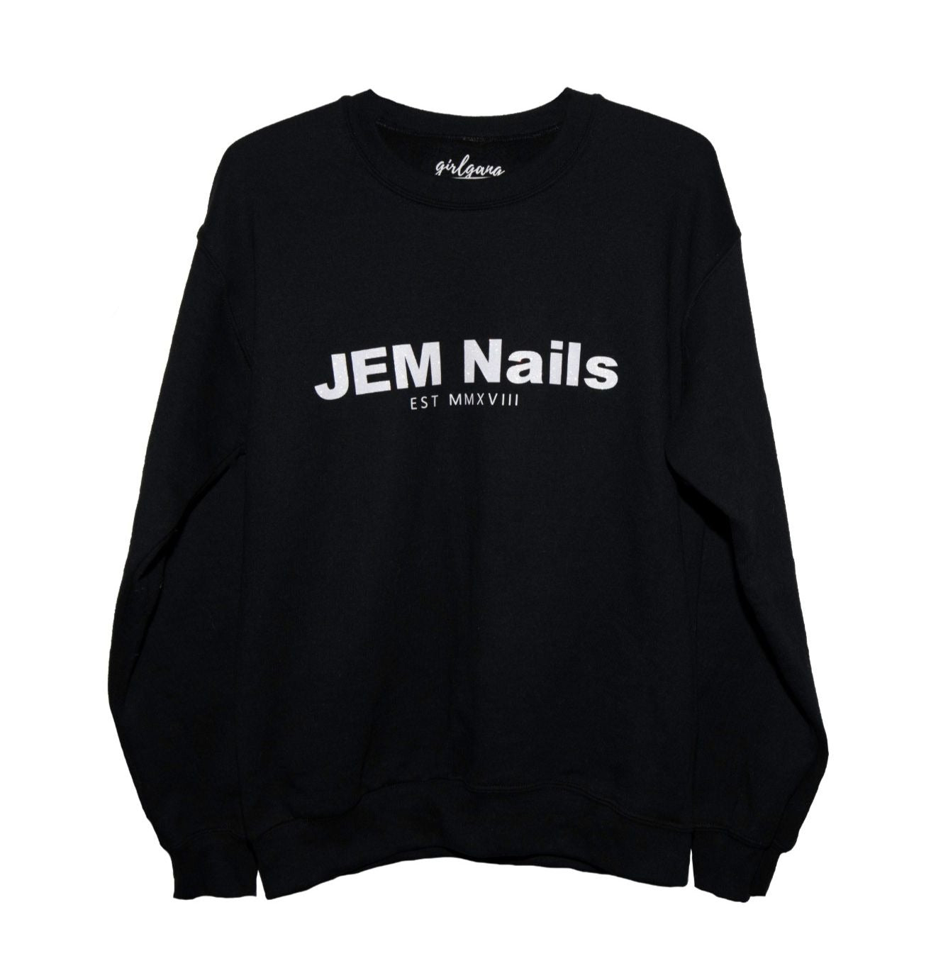 JEM Nails Black Crewneck